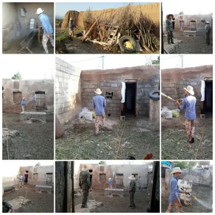 سم پاشی دامداری های روستای الیکایی بسطام