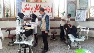 خدمات درمانی گروه جهادی دانشگاه علوم پزشکی بیرجند به روستائیان زیرکوه/ افتتاح مرکز درمانی در حاجی آباد