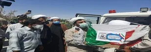تشییع پیکر طلبه جهادگر  بسیجی در زاهدان