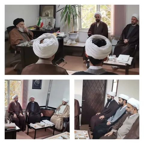 دیدار مسئول سازمان بسیج اساتید، طلاب و روحانیون کشور‌ با مدیر حوزه علمیه برادران استان همدان