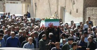 آیین تشیع پیکر پاک پدر معظم چهار شهید مرحوم حاج محمد ضیایی اسوه ایثار و فداکاری