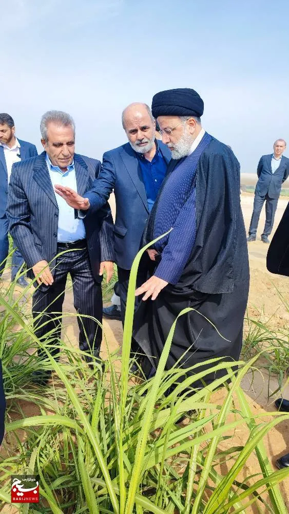 بازدید رئیس جمهور از طرح توسعه آبیاری زیرسطحی در خوزستان