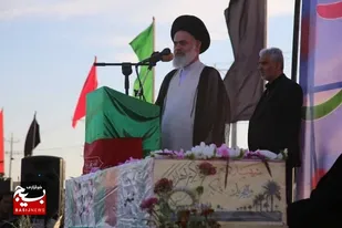 برگزاری آیین تشییع شهید گمنام در روستای گلکی تنگستان