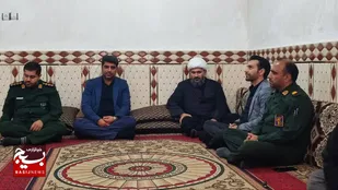 دیدار مسئولان شهرستان با خانواده شهید والامقام ابوالفضل علیمردانی در هفته قوه قضاییه