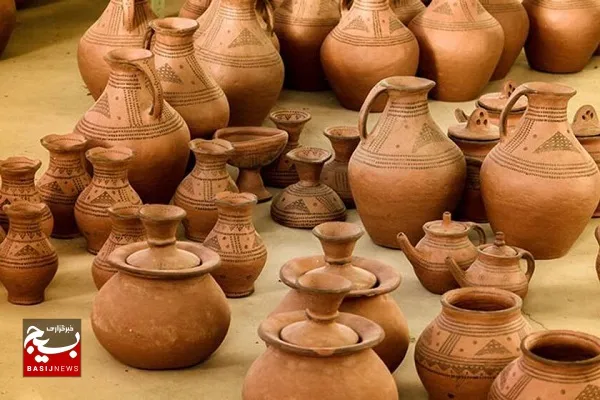 سفالی تاریخی بدون چرخ سفالگری