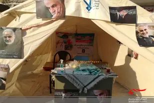 برپایی ایستگاه سلامت در روستای حیدره همدان
