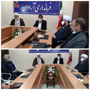 دیدار دبیر ستاد امر به معروف ونهی ازمنکر استان سمنان با امام جمعه وفرماندار شهرستان آرادان
