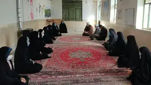 حضور فرمانده ناحیه خوانسار در پایگاه بسیج فاطمه الزهرا (س)
