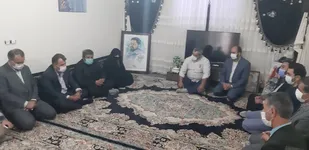 دیدار جمعی از مسوولین جا خانواده شهید شیری