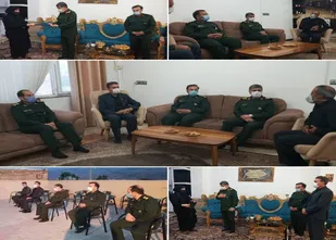 دیدار فرمانده سپاه امیرالمومنین(ع) با خانواده ایثارگران در شهرستان بدره