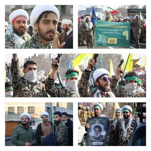 نگاهی متفاوت به رزمایش بزرگ فرهنگی-رزمی ۱۱۰ هزار نفری راهیان قدس و حماسه‌آفرینی طلاب و روحانیون بسیجی