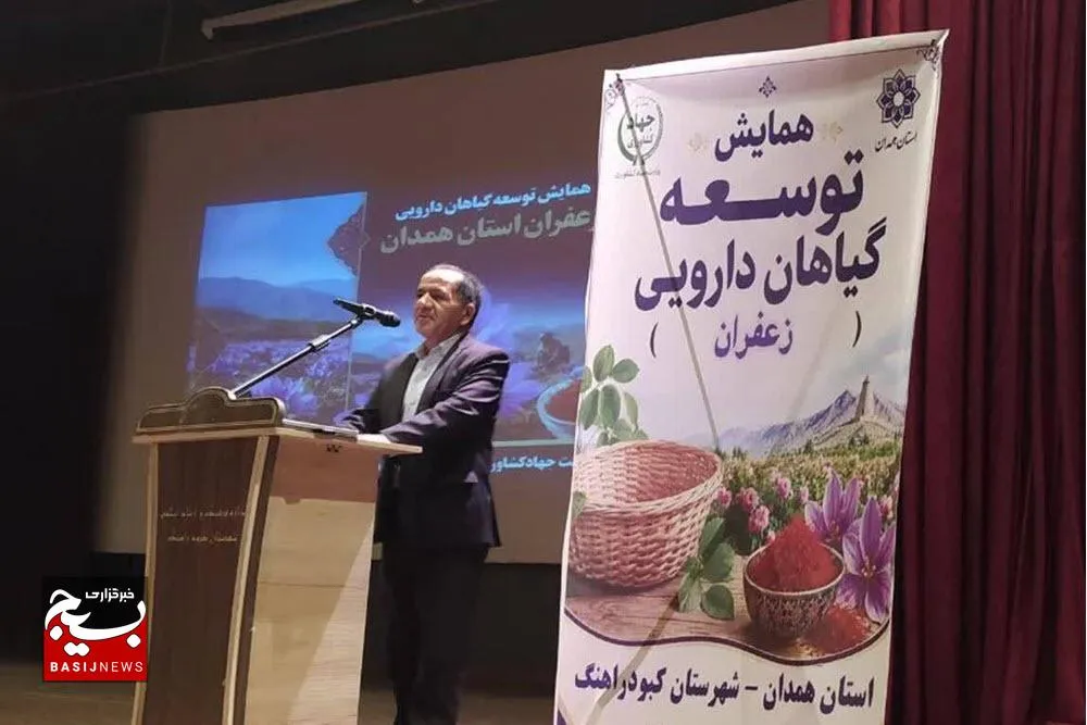 همایش تخصصی توسعه کشت گیاهان دارویی(زعفران) در کبودراهنگ برگزار شد