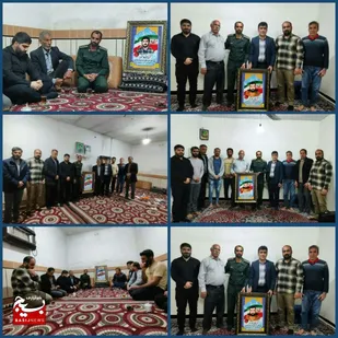 دیدار با خانواده شهیدان علی خوردکه و سبزه دستمرد در شهرک بهرام شوش