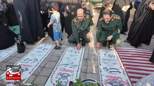 حضور فرمانده سپاه استان البرز، در آیین های گرامیداشت شهدای جنگ ۱۲ روزه