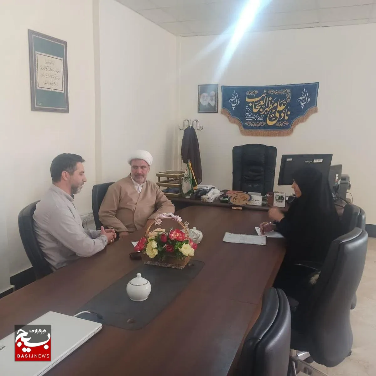 تعامل سازمان بسیج دانش آموزی با اداره کل اوقاف خراسان شمالی در برنامه های دهه کرامت