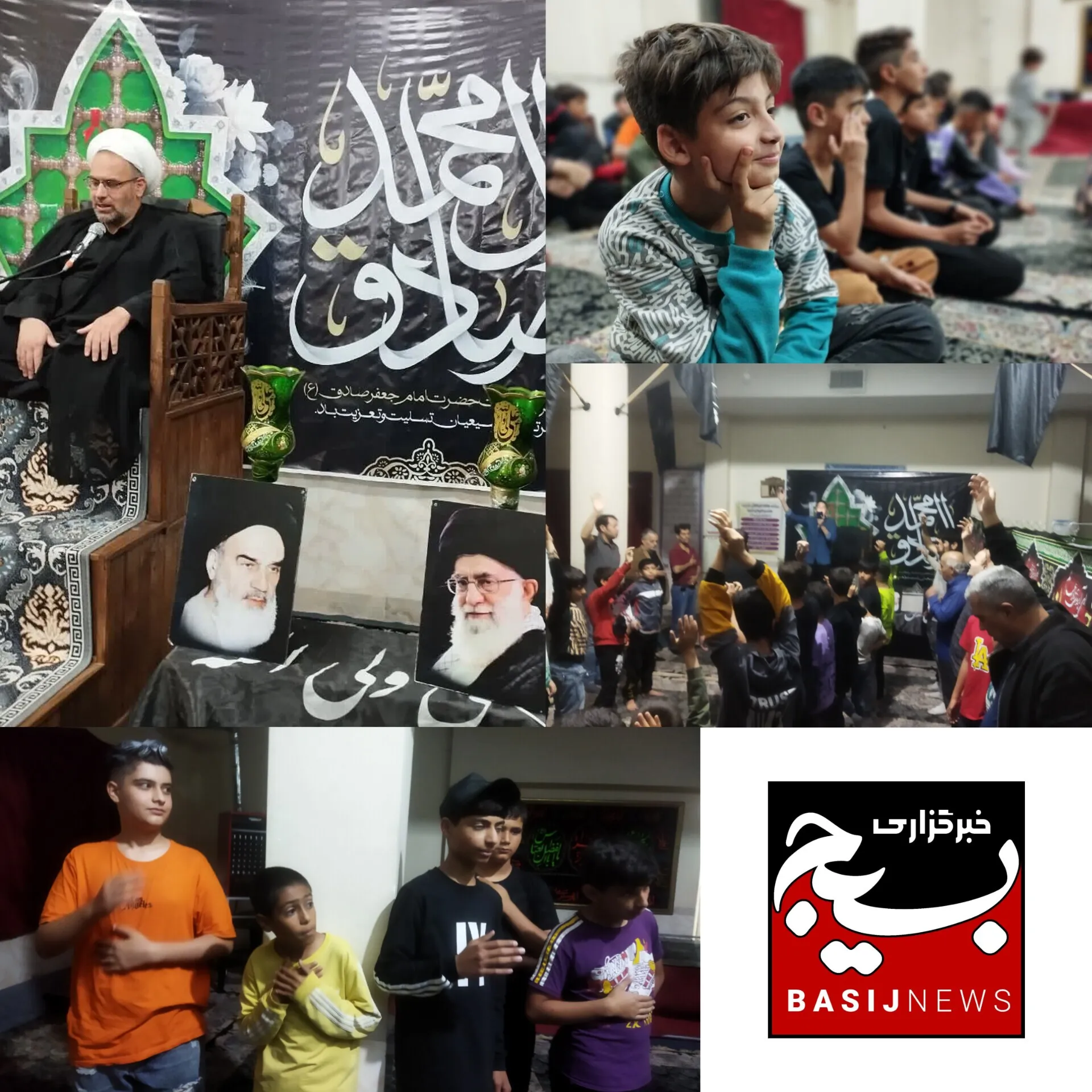 شهادت امام جعفر صادق علیه السلام شهرستان ملارد غرق در ماتم و عزا بود