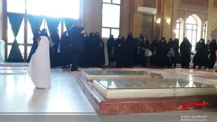 اردوی زیارتی بانوان بسیجی  &laquo;کرمجگان&raquo; در مرقد امام و حرم حضرت عبدالعظیم(ع)