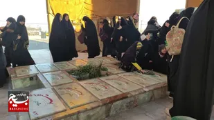 کوهپیمایی بسیجیان قمی در ارتفاعات کوه خضرنبی(ع)