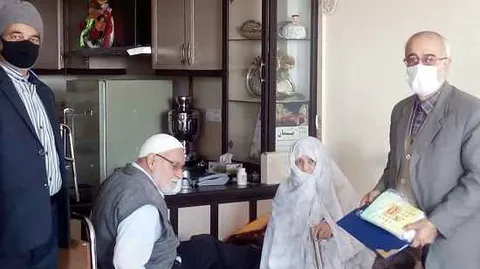 دیدار و سرکشی از خانواده دو شهید دفاع مقدس توسط بسیج پیشکسوتان کاشمر + تصاویر