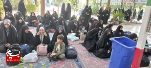 تجدید پیمان بسیجیان حوزه حضرت فاطمه(س) قم با شهدا