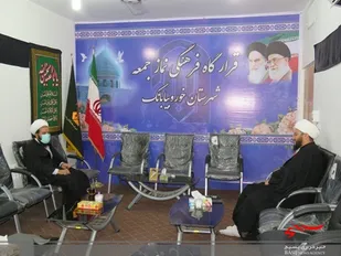 دیدار مسئول نمایندگی ولی فقیه ناحیه خور با امام جمعه و مسئول اداره تبلیغات شهرستان