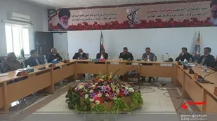 دیدار بخشدار دنا با سردار حکمتیان/  تیپ 48 فتح حدود 530 هزار عدد ماسک تولید کرد