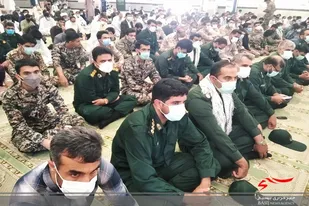 حضور جمعی از پاسداران سپاه ایرانشهر در نماز جمعه