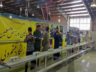 مسابقات تیراندازی با تفنگ بادی ویژه برادران بسیجی در چابهار برگزار شد
