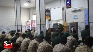برگزاری مراسم مداحی و سخنرانی در محل نماز خانه تیپ حضرت علی اکبر(ع)