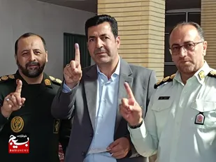 حضور مسئولان شهرستانی میامی پای صندوق رای+ عکس