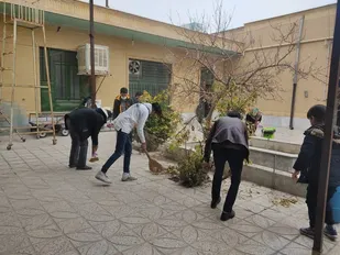 همت بسیجیان شاهرود در پاکیزه سازی مساجد+ تصاویر