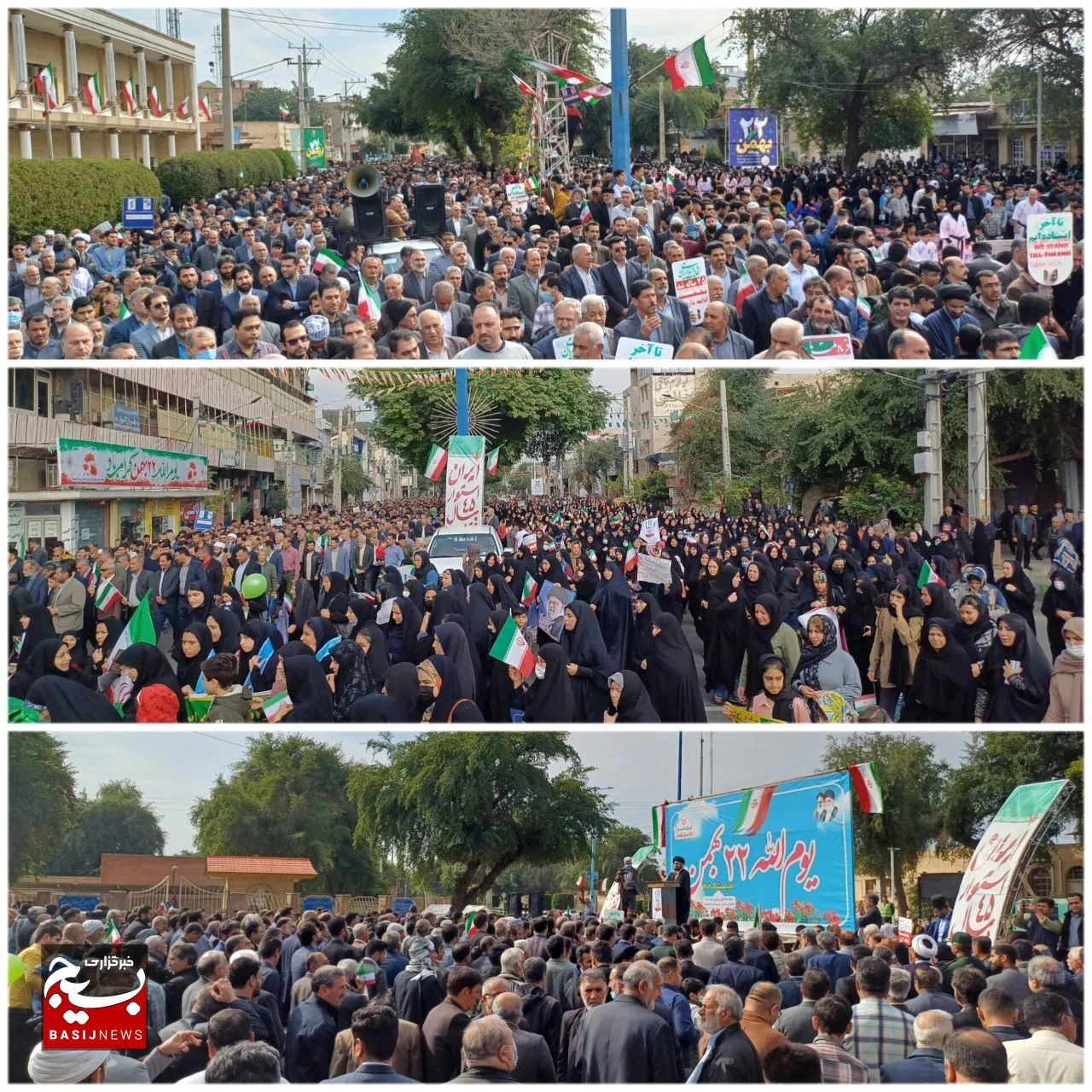 حماسه مردم اندیمشک در جشن ۴۵ سالگی انقلاب اسلامی