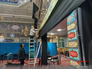 مسجد جامع رجائی شهر سیاه پوش شد