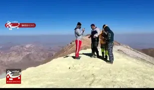 اعزام کوهنوردان بسیجی به قله تفتان