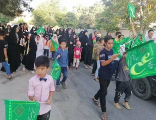 کاروان غدیر در شهر امیر آباد شهرستان نجف آباد به صورت نمادین به حرکت در آمدند