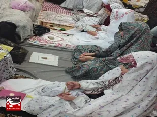 ببینید|اعتکاف دختران فاطمی مسجد الزهرا شهرستان قم