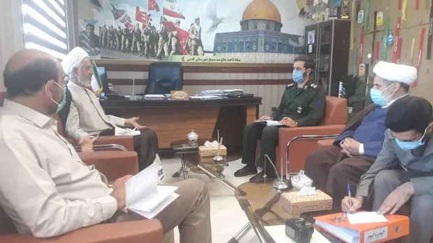 دیدار مسئول نمایندگی ولی فقیه در سپاه سیدالشهدا(ع) با امام جمعه و فرماندهان شهرستان قدس