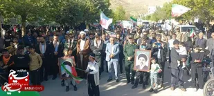 رژه اقتدار و رزمایش سراسری جان فدا ایران امام رضایی در بخش میانکوه