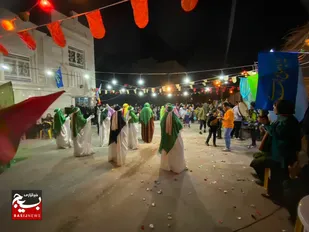 اجرای جشن میلاد امام زمان (عج) گروه جهادی بسیج هنرمندان در محلات شاهرود
