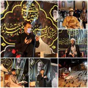 مراسم عزاداری دهه آخر صفر در جوار شهدای گمنام شهر کنگان برگزار شد