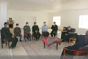 دیدار فرمانده سپاه کربلا با خانواده سردار شهید عالی