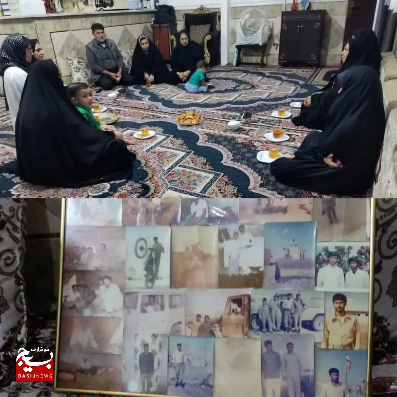 دیدارودلجویی ازخانواده جانبازبسیجی محمدپودینه
