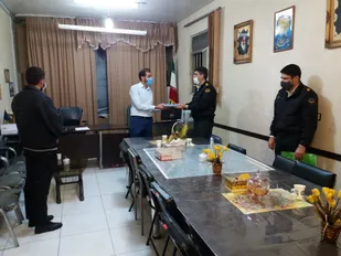 دیدار رئیس و عوامل کلانتری ۱۳ با فرماندهی محترم حوزه ۵ برادران