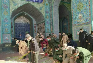 گلباران قبور شهدای انار بمناسبت هفته مقاومت