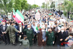 راهپیمایی روز جهانی قدس در مهرشهر کرج برگزار شد