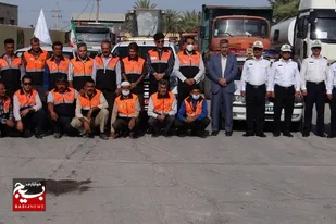 مانور روز ملی ایمنی حمل و نقل در دشتی