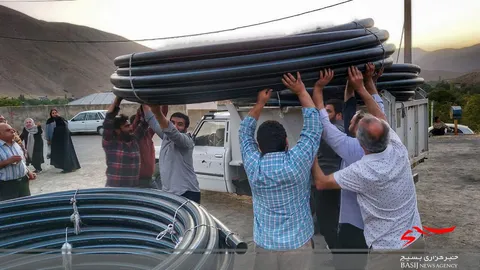 احداث خط انتقال آب به طول یک کیلومتر در روستای گوراب، جاده چالوس
