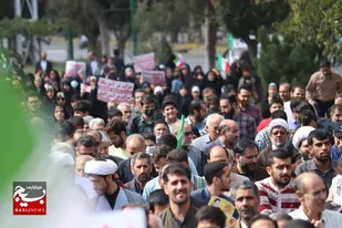 راهپیمایی ضد صهیونیستی مردم ولایت مدار ملایر در حمایت از مردم مظلوم فلسطین
