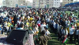 اجتماع بزرگ سربازان امام عصر و اجرای سرود (سلام فرمانده) در شهر امیریه