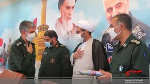 تکریم ومعارفه چندتن از مسئولین اقشار بسیج سپاه ثارالله با حضورسردارمعروفی